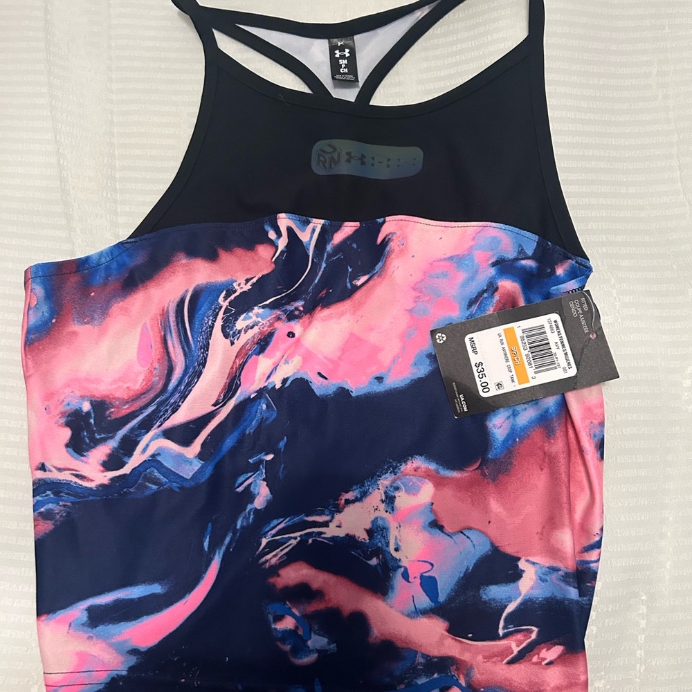 Under Armour Black and Pink Athletic Tank